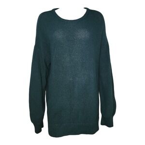 Old Navy Sweater Womens Large Tall Tunic Length Teal Stretch Knit Green Cozy